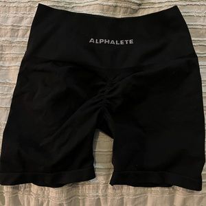 Alphalete black biker shorts.